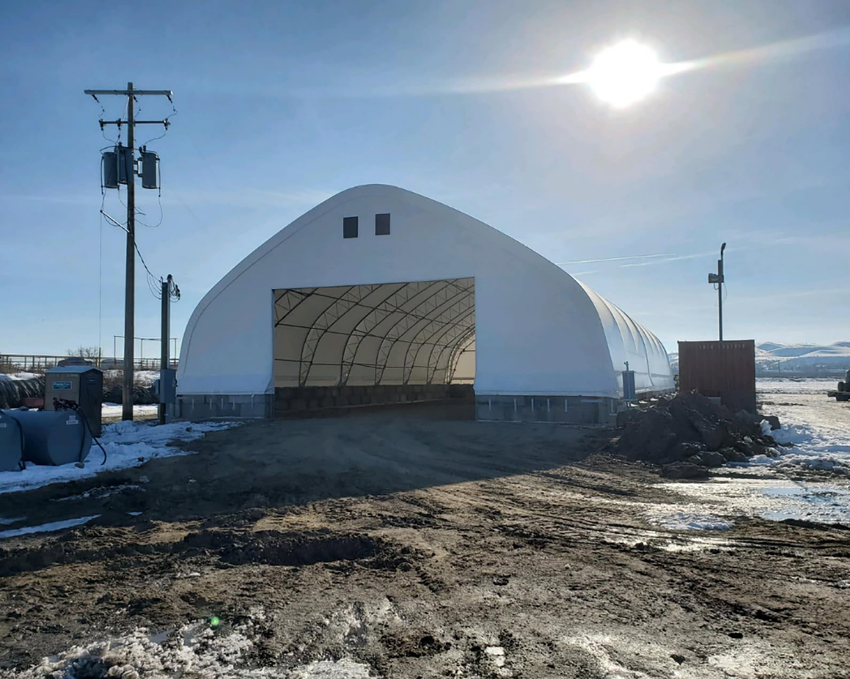 CREATING A DRIVE-THROUGH MATERIAL STORAGE FACILITY FOR HEAVY SNOW CONDITIONS